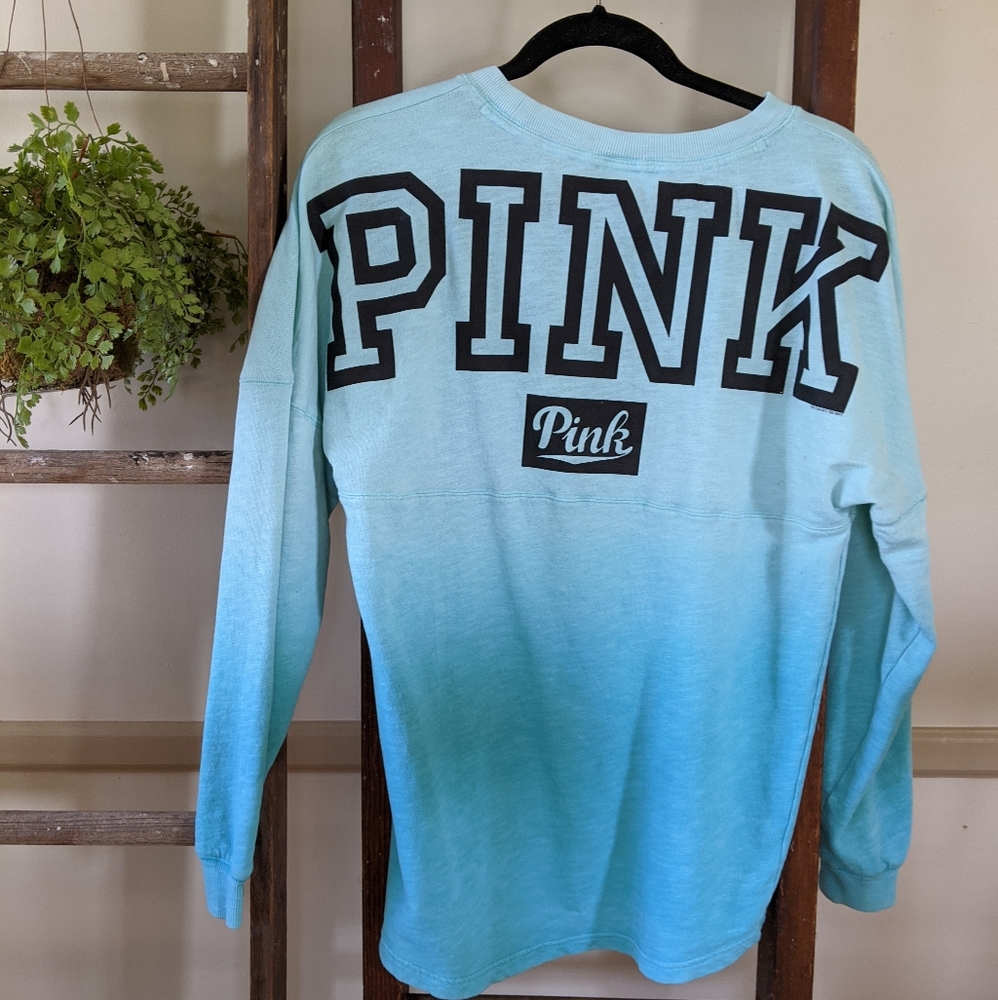 PINK Sz S dual tone sweatshirt pullover